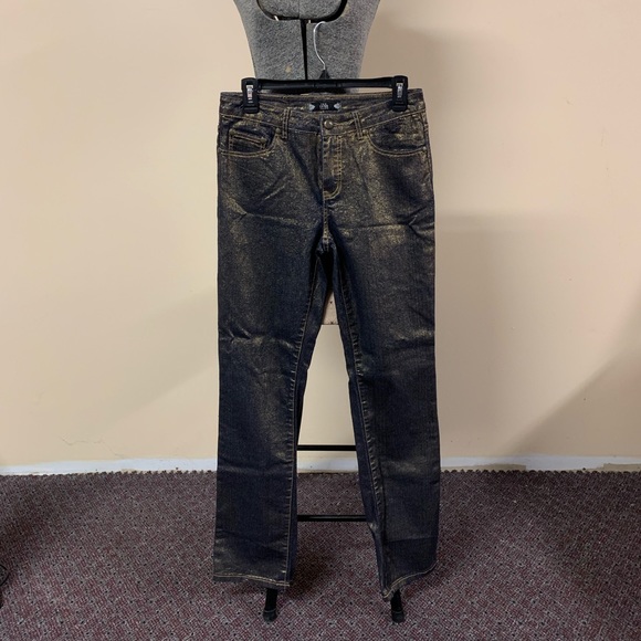 🎉HP🎉 New Tru Luxe Gold Tone Dark Wash Jeans 29/8 - Picture 6 of 9